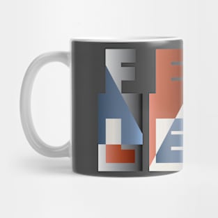 Fearless | Geometric Typographic Design Mug